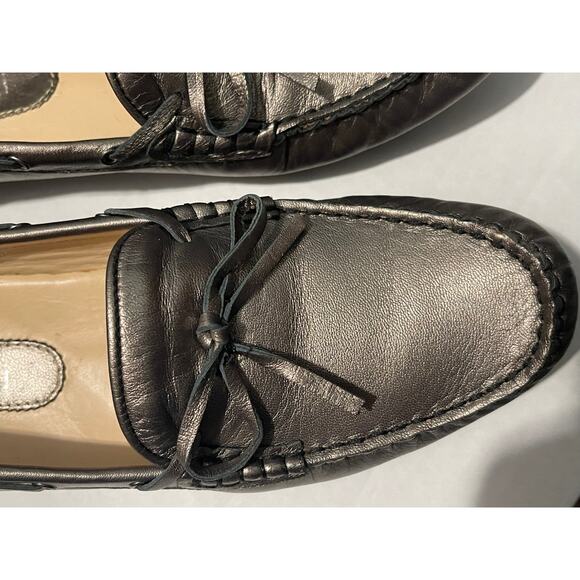 VANELI Matte Gold Driving Mocs Loafers Genuine Leather Styled in Italy Size 7.5 - Picture 4 of 13
